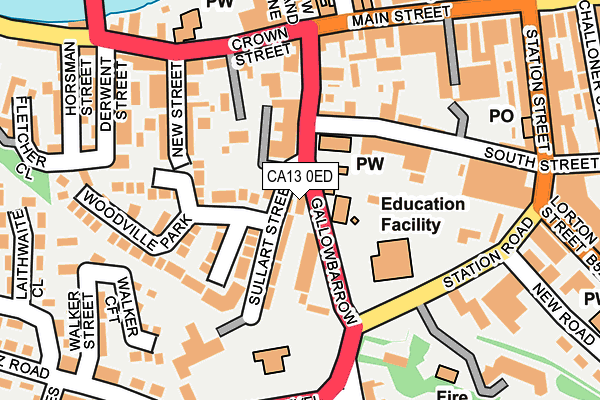 CA13 0ED map - OS OpenMap – Local (Ordnance Survey)