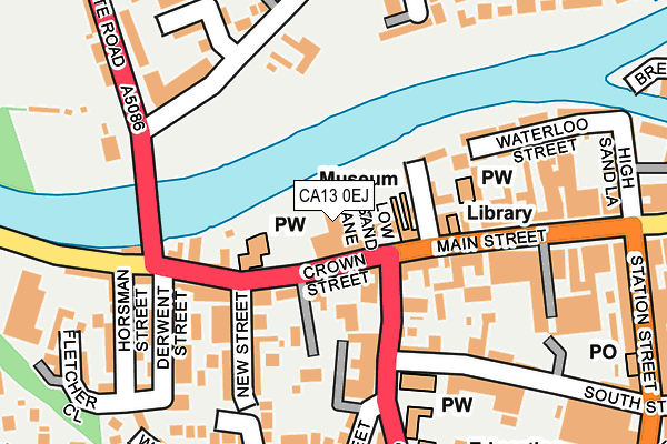 CA13 0EJ map - OS OpenMap – Local (Ordnance Survey)