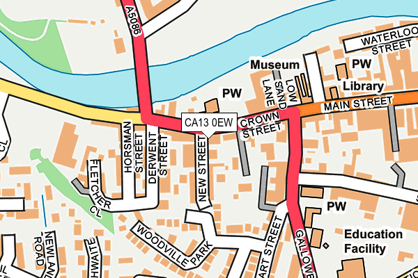 CA13 0EW map - OS OpenMap – Local (Ordnance Survey)