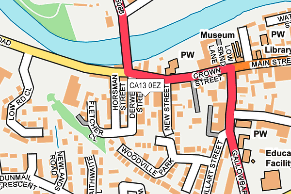 CA13 0EZ map - OS OpenMap – Local (Ordnance Survey)