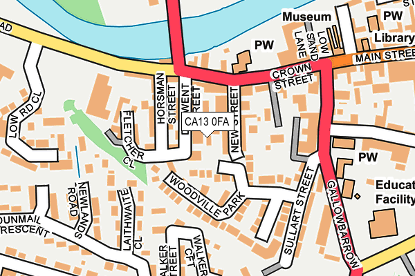 CA13 0FA map - OS OpenMap – Local (Ordnance Survey)