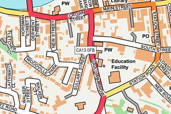 CA13 0FB map - OS OpenMap – Local (Ordnance Survey)