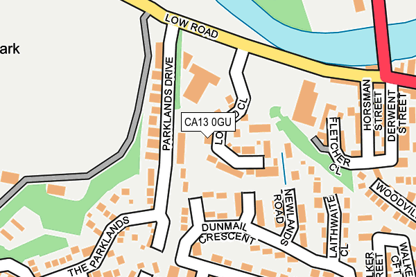 CA13 0GU map - OS OpenMap – Local (Ordnance Survey)