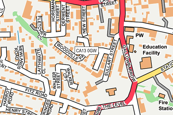 CA13 0GW map - OS OpenMap – Local (Ordnance Survey)