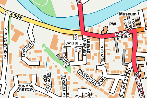 CA13 0HE map - OS OpenMap – Local (Ordnance Survey)