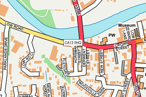 CA13 0HQ map - OS OpenMap – Local (Ordnance Survey)