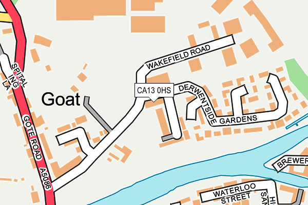 CA13 0HS map - OS OpenMap – Local (Ordnance Survey)