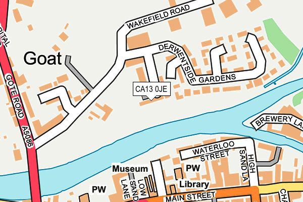 CA13 0JE map - OS OpenMap – Local (Ordnance Survey)