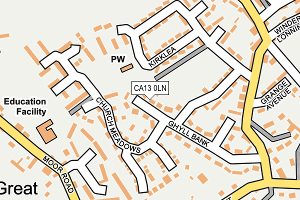 CA13 0LN map - OS OpenMap – Local (Ordnance Survey)