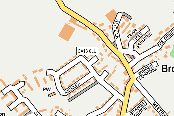 CA13 0LU map - OS OpenMap – Local (Ordnance Survey)