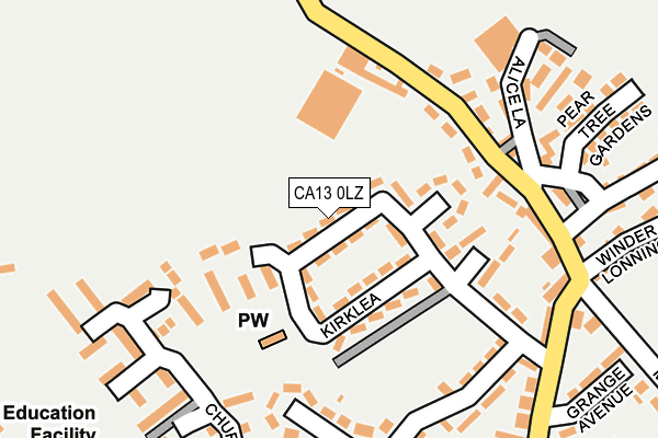 CA13 0LZ map - OS OpenMap – Local (Ordnance Survey)