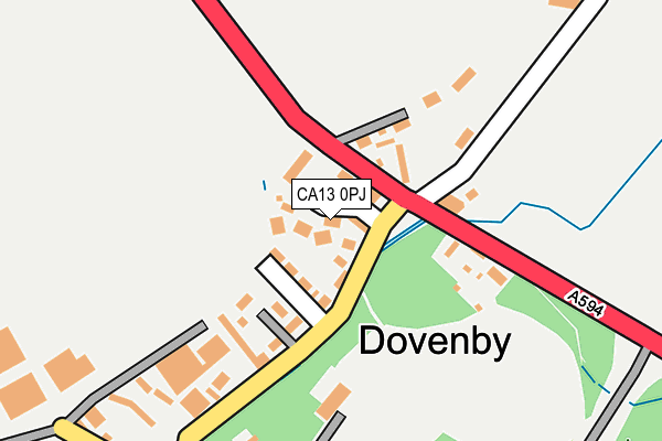 CA13 0PJ map - OS OpenMap – Local (Ordnance Survey)