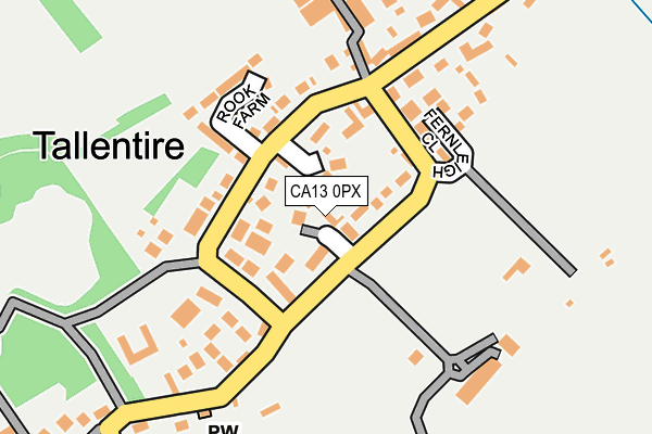 CA13 0PX map - OS OpenMap – Local (Ordnance Survey)