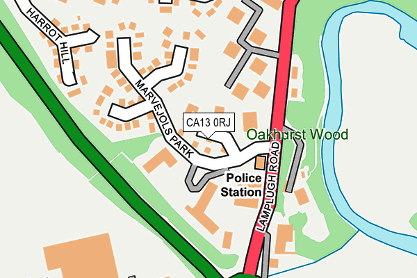 CA13 0RJ map - OS OpenMap – Local (Ordnance Survey)
