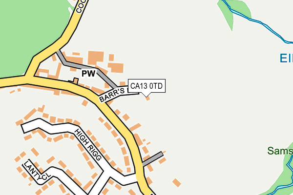 CA13 0TD map - OS OpenMap – Local (Ordnance Survey)