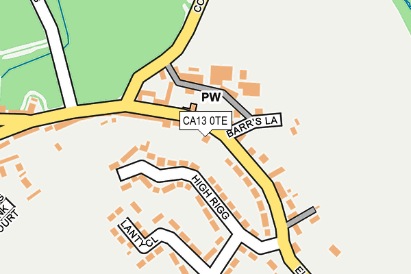 CA13 0TE map - OS OpenMap – Local (Ordnance Survey)