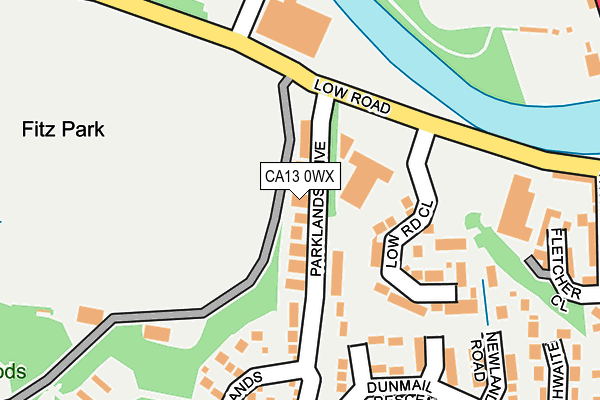 CA13 0WX map - OS OpenMap – Local (Ordnance Survey)