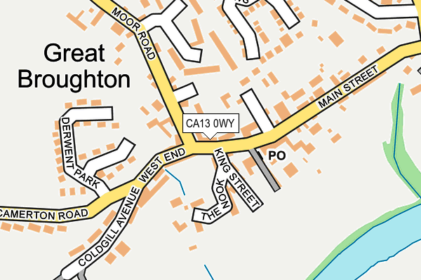 CA13 0WY map - OS OpenMap – Local (Ordnance Survey)