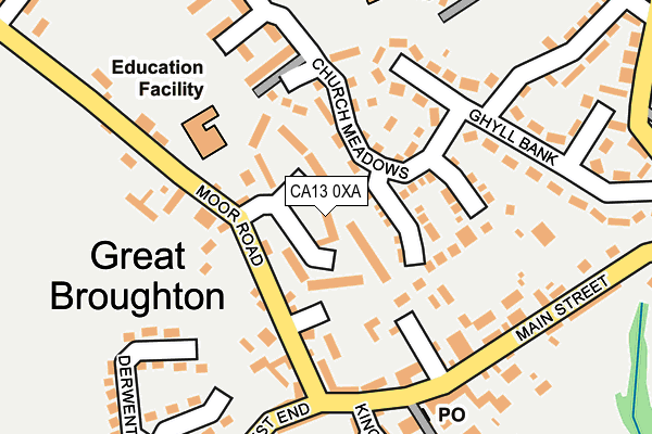 CA13 0XA map - OS OpenMap – Local (Ordnance Survey)