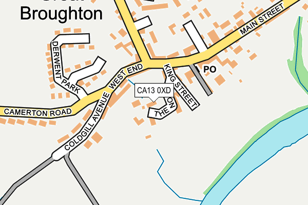 CA13 0XD map - OS OpenMap – Local (Ordnance Survey)