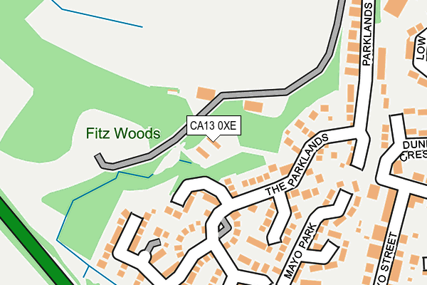 CA13 0XE map - OS OpenMap – Local (Ordnance Survey)