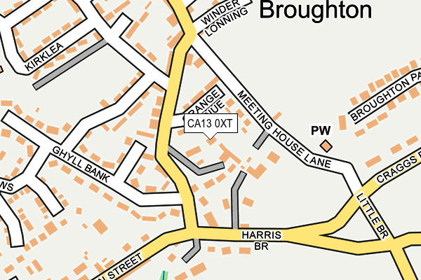 CA13 0XT map - OS OpenMap – Local (Ordnance Survey)