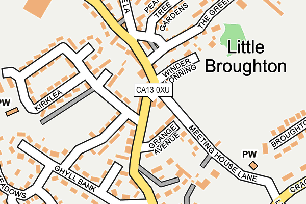 CA13 0XU map - OS OpenMap – Local (Ordnance Survey)