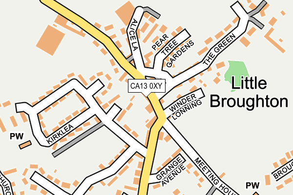 CA13 0XY map - OS OpenMap – Local (Ordnance Survey)