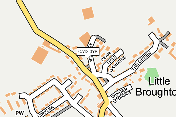 CA13 0YB map - OS OpenMap – Local (Ordnance Survey)