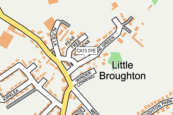 CA13 0YE map - OS OpenMap – Local (Ordnance Survey)