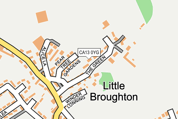 CA13 0YG map - OS OpenMap – Local (Ordnance Survey)