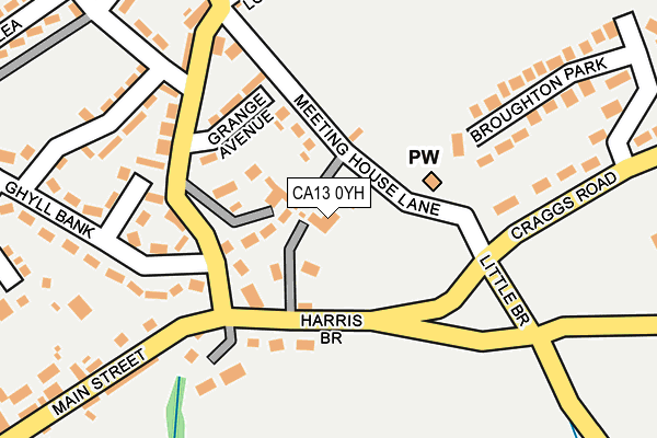 CA13 0YH map - OS OpenMap – Local (Ordnance Survey)