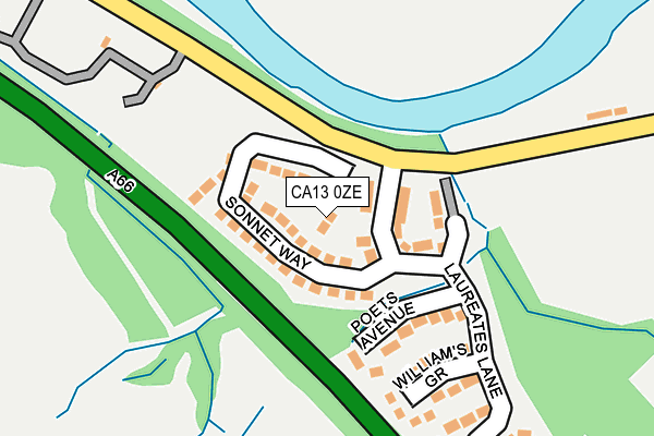 CA13 0ZE map - OS OpenMap – Local (Ordnance Survey)