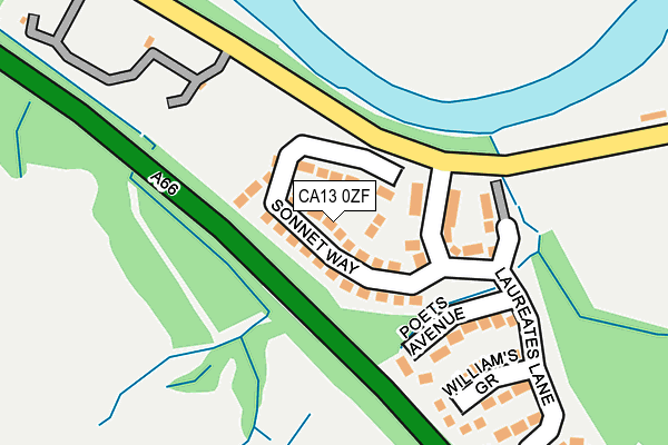 CA13 0ZF map - OS OpenMap – Local (Ordnance Survey)