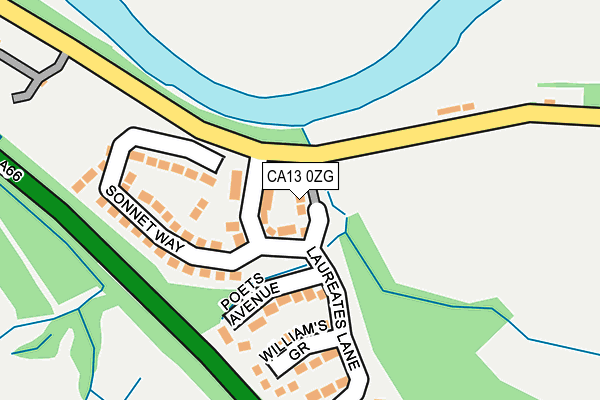 CA13 0ZG map - OS OpenMap – Local (Ordnance Survey)