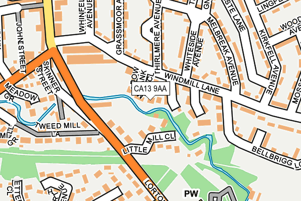 CA13 9AA map - OS OpenMap – Local (Ordnance Survey)