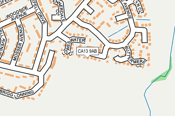 CA13 9AB map - OS OpenMap – Local (Ordnance Survey)