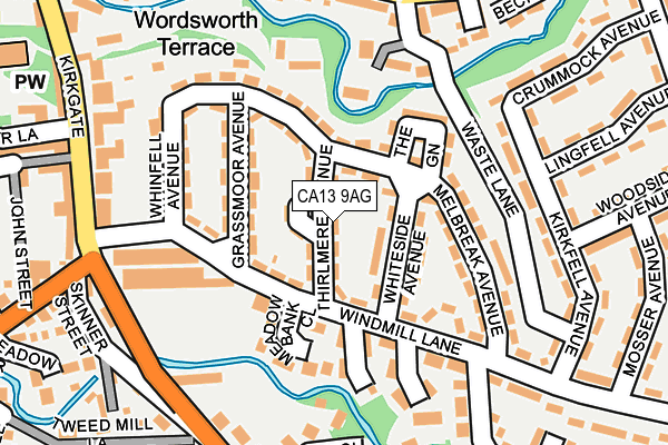 CA13 9AG map - OS OpenMap – Local (Ordnance Survey)