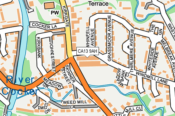CA13 9AH map - OS OpenMap – Local (Ordnance Survey)