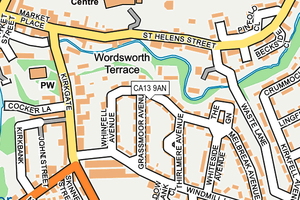 CA13 9AN map - OS OpenMap – Local (Ordnance Survey)