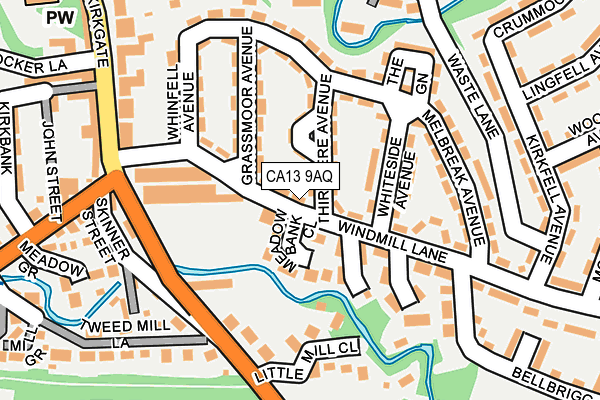 CA13 9AQ map - OS OpenMap – Local (Ordnance Survey)