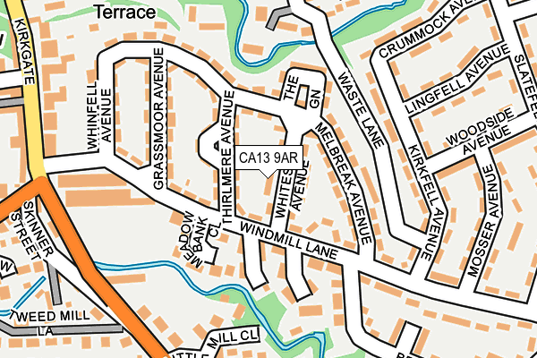 CA13 9AR map - OS OpenMap – Local (Ordnance Survey)