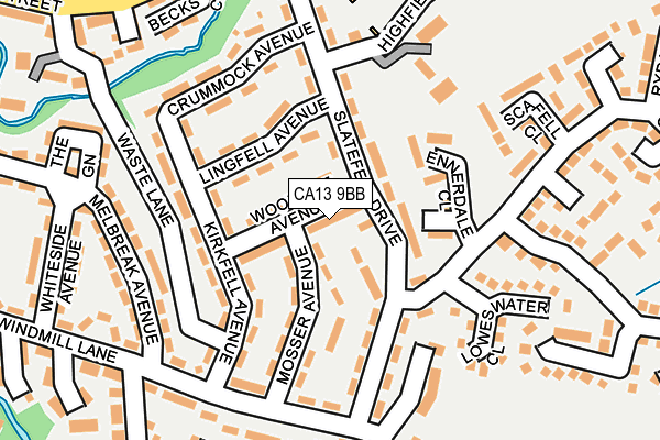 CA13 9BB map - OS OpenMap – Local (Ordnance Survey)