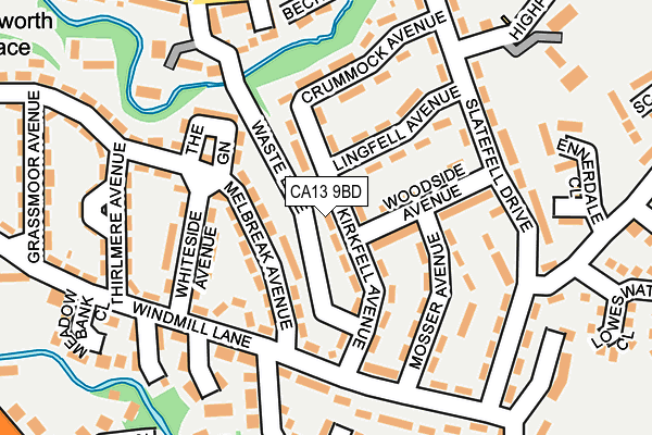 CA13 9BD map - OS OpenMap – Local (Ordnance Survey)