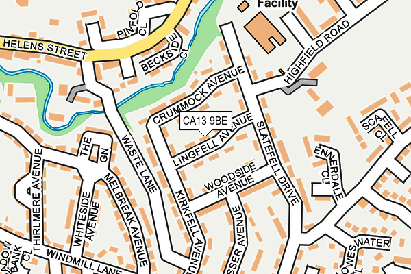 CA13 9BE map - OS OpenMap – Local (Ordnance Survey)