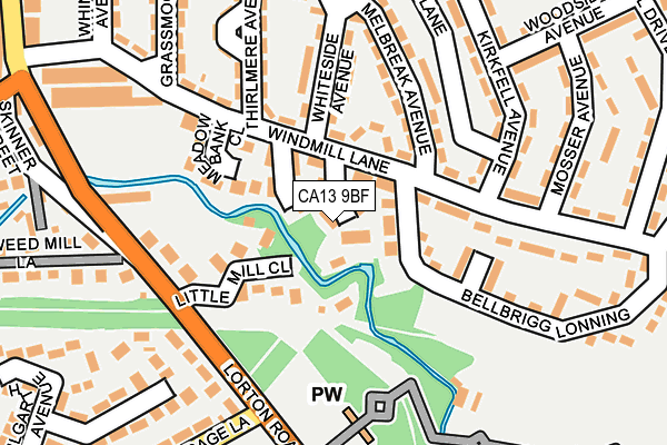 CA13 9BF map - OS OpenMap – Local (Ordnance Survey)