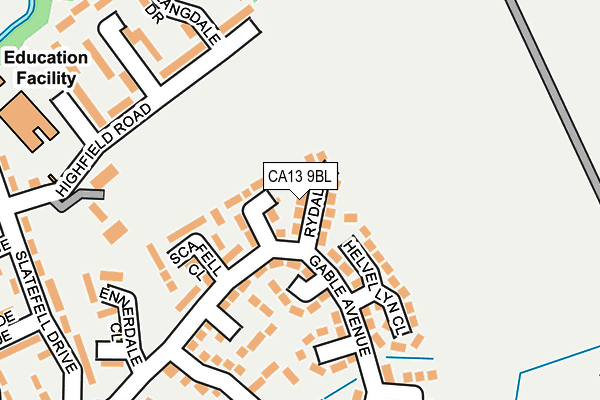 CA13 9BL map - OS OpenMap – Local (Ordnance Survey)