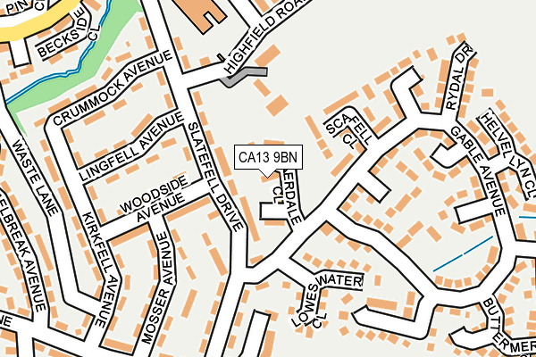 CA13 9BN map - OS OpenMap – Local (Ordnance Survey)