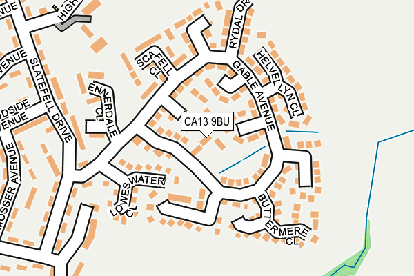 CA13 9BU map - OS OpenMap – Local (Ordnance Survey)