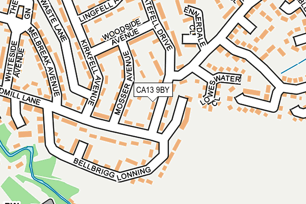 CA13 9BY map - OS OpenMap – Local (Ordnance Survey)